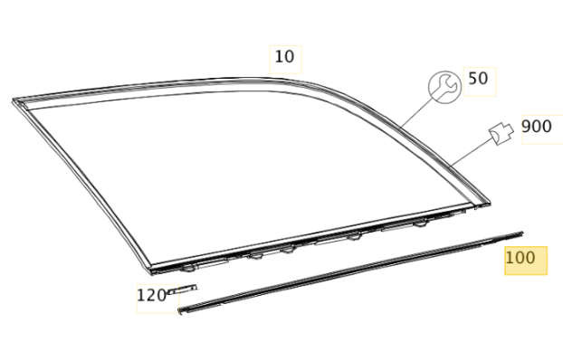 Mercedes E W212 Kombi listwa tył lewa A2126700322 NOWY ORYGINAŁ 