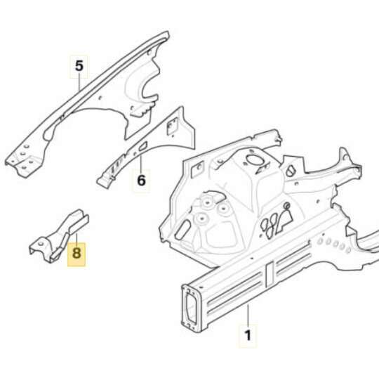 BMW E90 E92 E93 wzmocnienie prawe przód 7145354 NOWY ORYGINAŁ