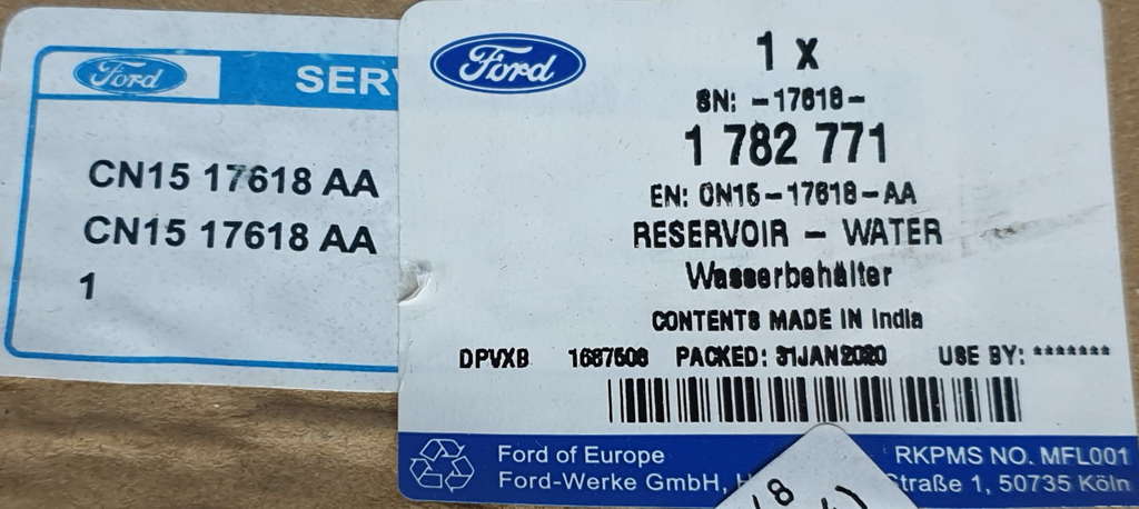 Ford EcoSport II zbiorniczek spryskiwaczy 1782771 CN15-17618-AA NOWY ORYGINAŁ