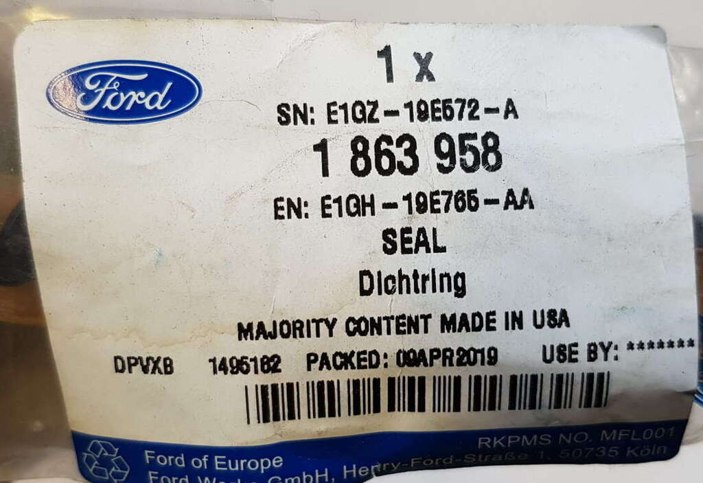 Ford Edge 2015- uszczelka górna chłodnicy klimatyzacji 1863958 E1GH-19E765-AA ORYGINAŁ