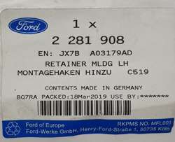 Ford Focus MK4 mocowanie uszczelki szyby czołowej LEWEJ JX7B-A03179-AD ORG NOWE