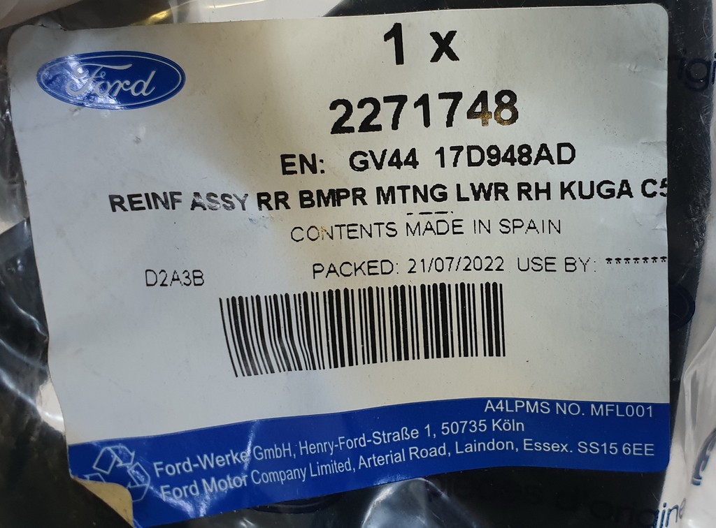 Ford Kuga MK2 ślizg tył prawy CV44-17D948-AC NOWY ORYGINAŁ