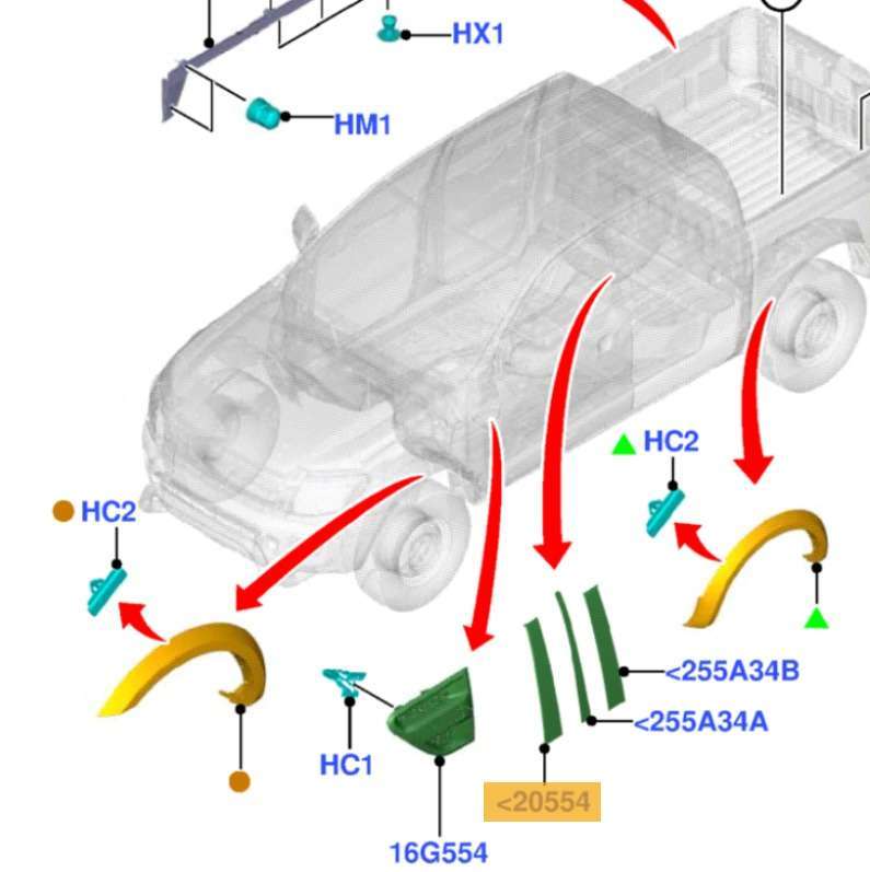 Ford Ranger 2011- osłona słupka drzwi prawa 1854944 AB39-26237B22-BA5ZHE NOWY ORYGINAŁ