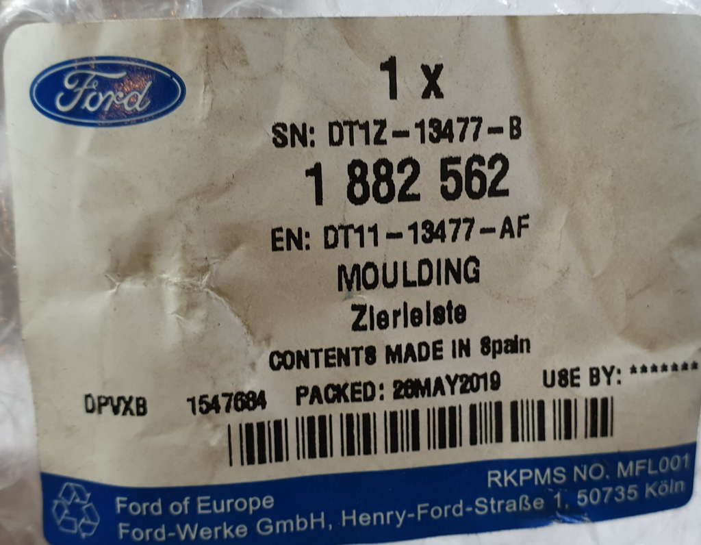 Ford Transit Connect MK2 listwa osłona tył LEWA 1882562 DT11-13477-A NOWY ORYGINAŁ