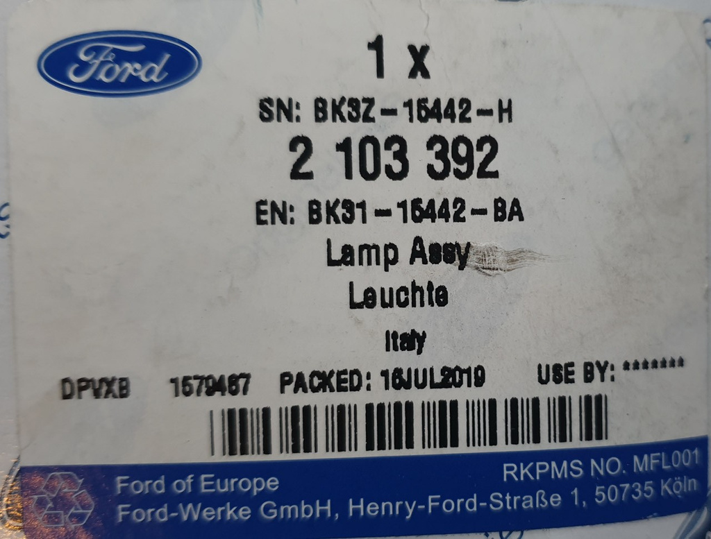 Ford Transit V363 obrysówka 2103392 BK31-15442-BA NOWY ORYGINAŁ